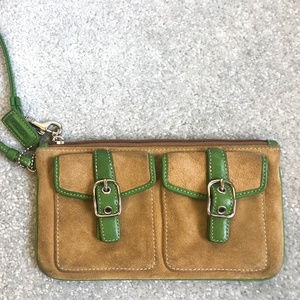 Coach Suede Wristlet